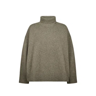 Soeur Roll-neck Long-sleeve Sweater In Grey