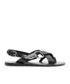 Soeur Florence Leather Sandals In Black