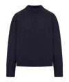 Soeur Will Wide Sweater In Merino Wool In Blue