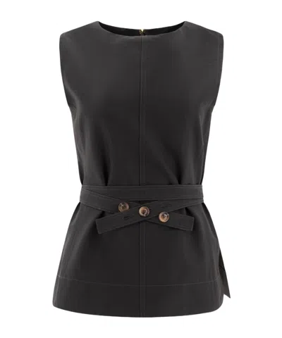 Soeur Round-neck Vest In Black