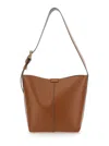 Soeur 'saudade' Brown Mini Shoulder Bag With Adjustable Shoulder Strap And Patch Logo On The Front