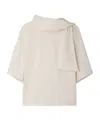Soeur Scarf Pattern T-shirt In White