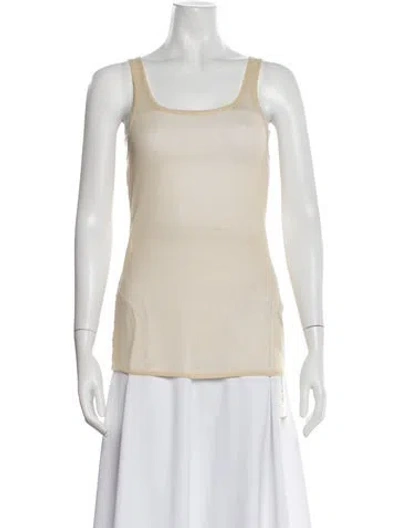 Pre-owned Soeur Scoop Neck Sleeveless Top In Neutrals