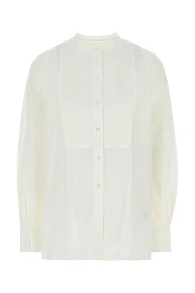 Soeur White Poplin Dori Oversize Shirt In Neutral