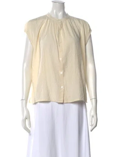 Pre-owned Soeur Short Sleeve Blouse In Neutral