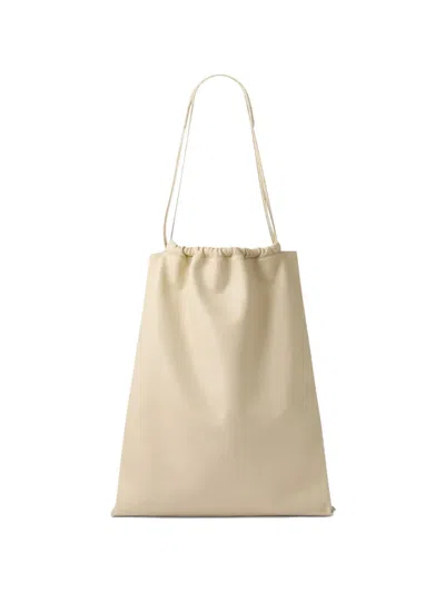 Soeur Soft-structured Tote Bag With Minimalist Design In Neutral