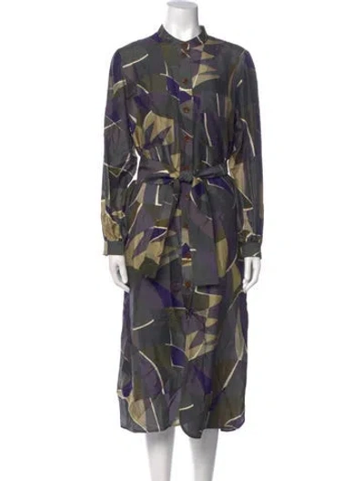 Pre-owned Soeur Silk Long Dress In Multi