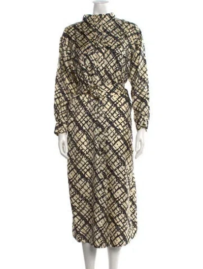 Pre-owned Soeur Silk Long Dress In Neutrals