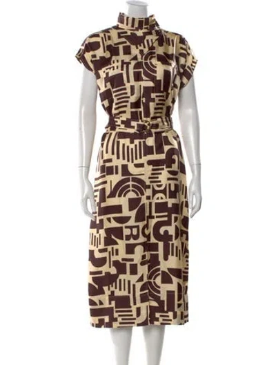 Pre-owned Soeur Silk Midi Length Dress In Multi