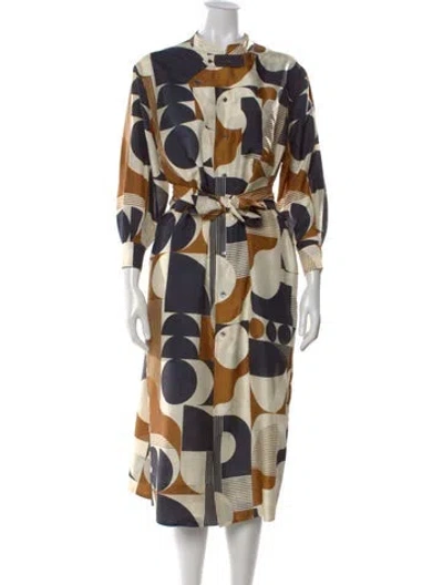 Pre-owned Soeur Silk Midi Length Dress In Neutral