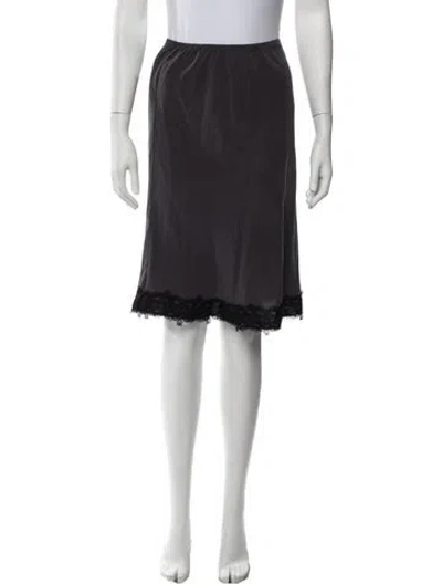 Pre-owned Soeur Silk Midi Length Skirt In Grey
