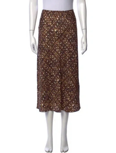 Pre-owned Soeur Silk Midi Length Skirt In Neutral