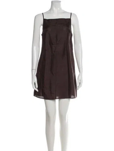 Pre-owned Soeur Silk Mini Dress In Brown