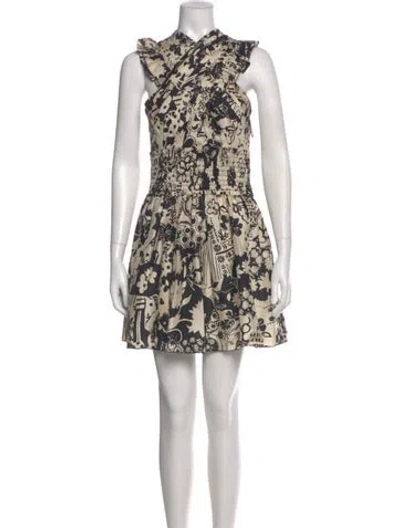 Pre-owned Soeur Silk Mini Dress In Neutral