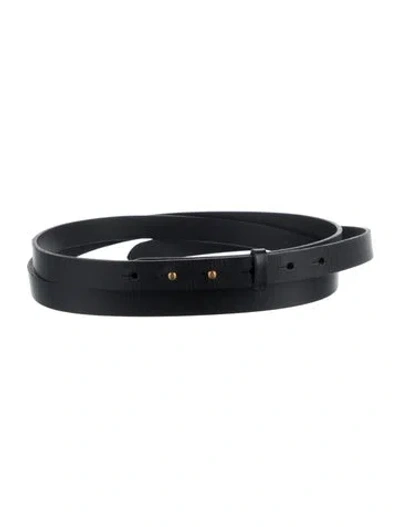 Pre-owned Soeur Skinny Leather Belt In Black