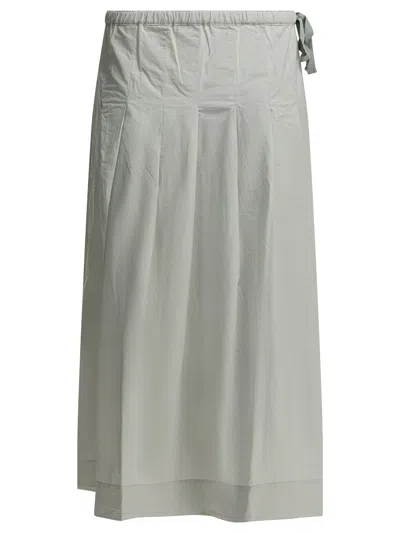 Soeur Pleated Skirt Side Tie Detail In Gray