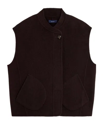 Soeur Sleeveless Jacket In Brown