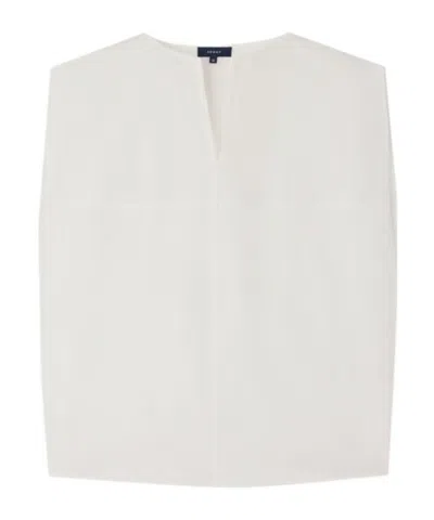 Soeur Sleeveless Pleated Vest In White