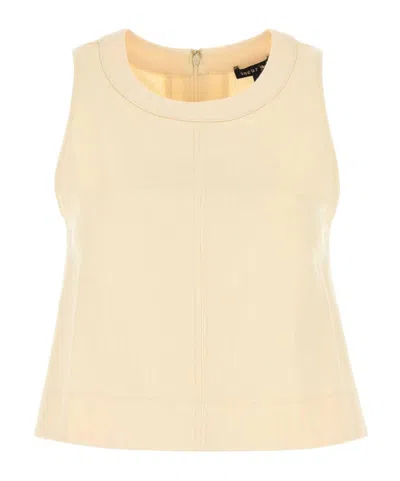 Soeur Sleeveless Vest In Burgundy