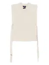 Soeur Sleeveless Woolen Sweater In Neutral