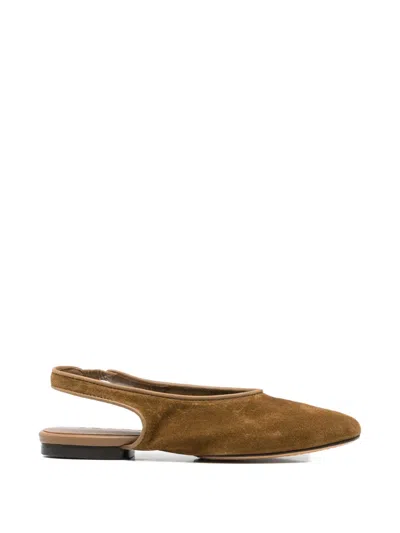 Soeur Slingback Heeled Mules In Brown