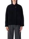 Soeur Windsor Short Double-faced Wool Coat In Blue