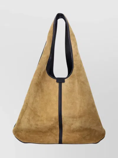Soeur Soft Suede Tote Bag With Contrast Trim