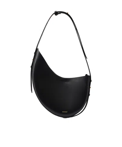 Soeur Solid Color Single-shoulder Bag In Black