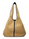 Soeur Spacious Rectangular Douce Tote With Sturdy Handles In Brown
