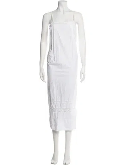 Pre-owned Soeur Square Neckline Long Dress In White