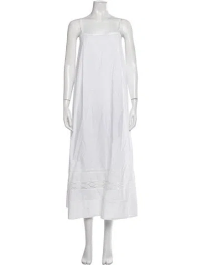 Pre-owned Soeur Square Neckline Long Dress In White