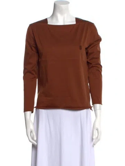 Pre-owned Soeur Square Neckline Sweater In Orange