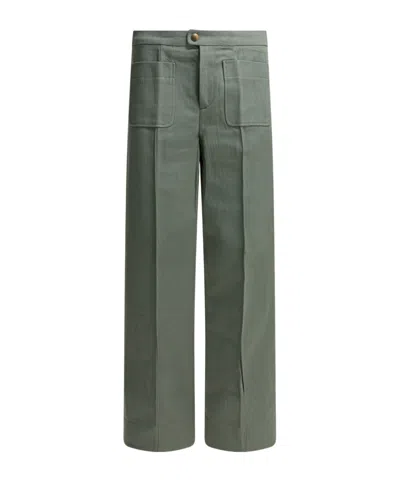 Soeur Straight-leg Casual Pants In Green