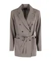 Soeur Straight Wool Jacket In Gray