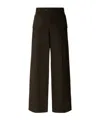 Soeur Straight Woollen Trousers In Green