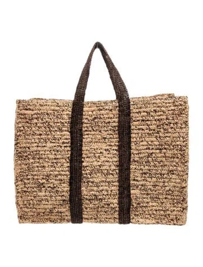 Pre-owned Soeur Straw Tote In Neutrals