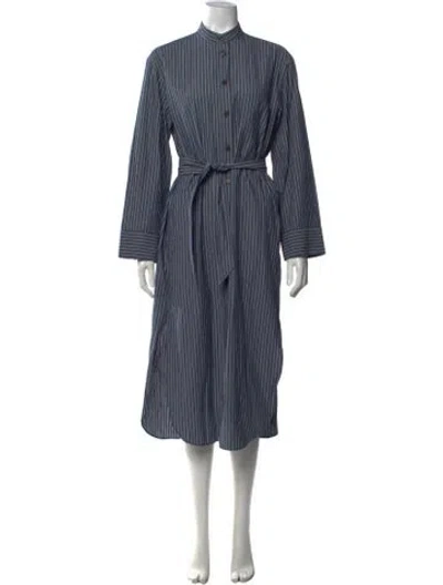 Pre-owned Soeur Striped Midi Length Dress In Blue