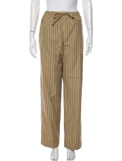 Pre-owned Soeur Striped Straight Leg Pants In Neutral