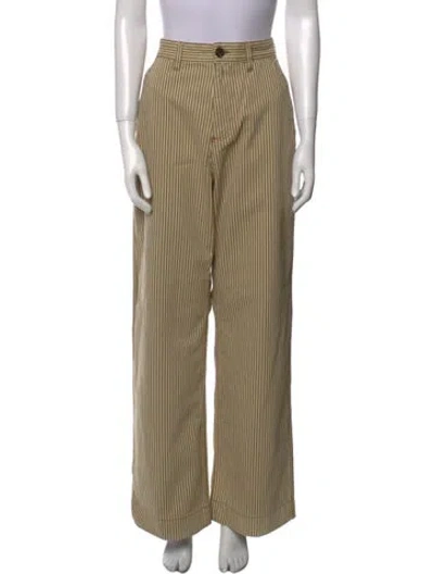 Pre-owned Soeur Striped Wide Leg Pants In Neutral