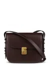 Soeur Structured Brown Mini Shoulder Bag In Brown
