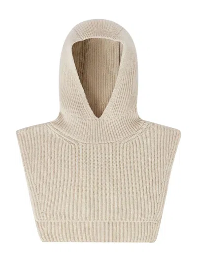 Soeur Sud Ribbed Balaclava In Neutral