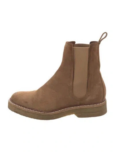 Pre-owned Soeur Suede Chelsea Boots In Brown