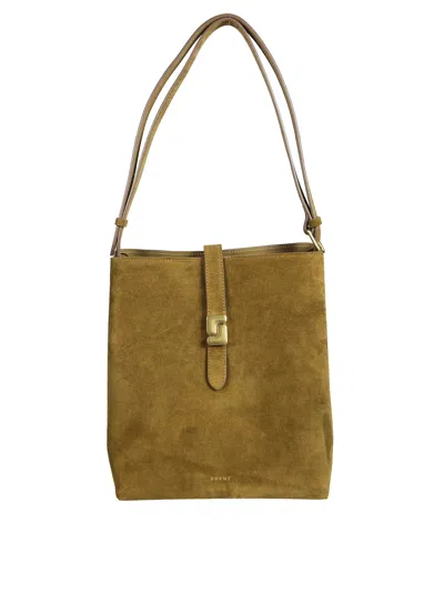 Soeur Suede Shoulder Bag In Marrone