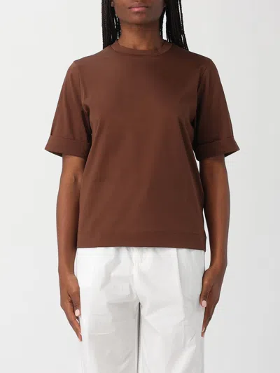 Soeur Ama Cuffed T-shirt In Brown
