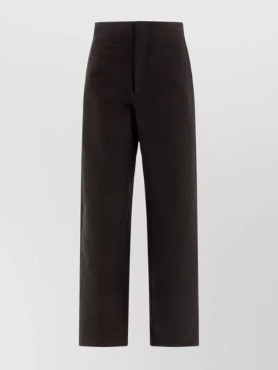 Soeur Tailored Trousers With Buttoned Back Pocket In Black