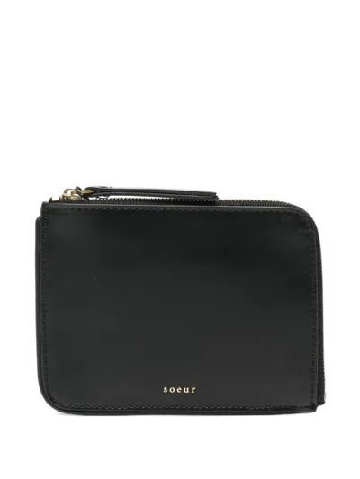 Soeur Talia Logo-print Wallet In Black