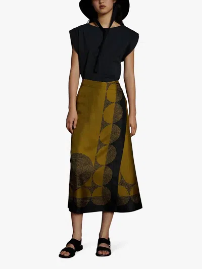 Soeur Tensi Skirt In Khaki/noir In Green