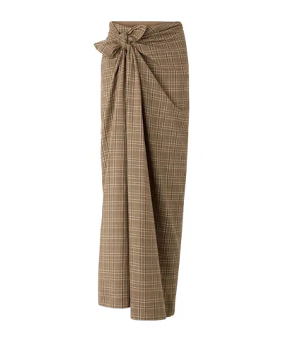Soeur Tie-waist Plaid Skirt In Multi