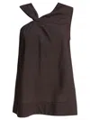 Soeur One-shoulder Knot Detail Asymmetric Hem Top