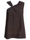 Soeur One-shoulder Knot Detail Asymmetric Hem Top